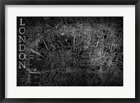 Map London Black Fine Art Print