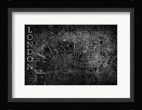 Map London Black Fine Art Print