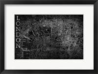 Map London Black Fine Art Print