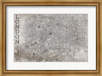 Map London White Fine Art Print