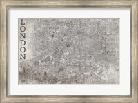 Map London White Fine Art Print