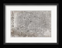 Map London White Fine Art Print