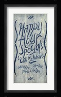 Happy Hour Blue Framed Print