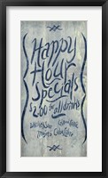 Happy Hour Blue Framed Print