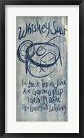 Whiskey Sour Blue Framed Print