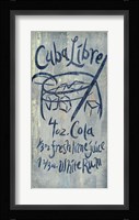 Cuba Libre Blue Framed Print