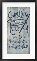 Cuba Libre Blue Framed Print