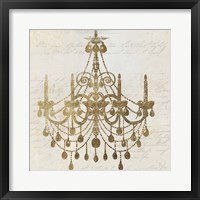 Golden Chandelier II Framed Print