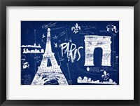 Paris Blue Framed Print
