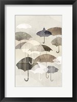 Umbrella Rain I Framed Print