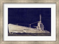 Blueprint Submarine II Fine Art Print