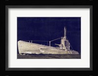 Blueprint Submarine II Fine Art Print