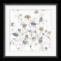 Garden Shadows III on White Framed Print