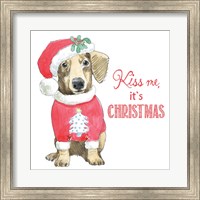 Glamour Pups Christmas III Kiss Me Fine Art Print