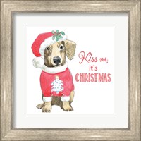 Glamour Pups Christmas III Kiss Me Fine Art Print