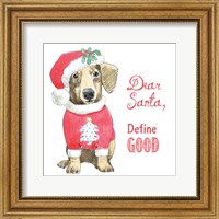 Glamour Pups Christmas III Dear Santa Fine Art Print