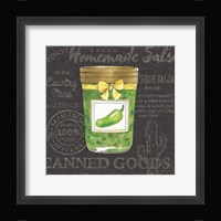 Canning Kitchen III black Framed Print