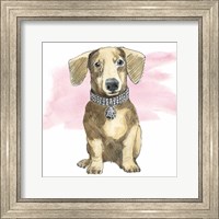 Glamour Pups IX on Pink Fine Art Print