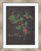 Chalkboard Christmas Greenery II Fine Art Print