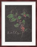 Chalkboard Christmas Greenery II Fine Art Print
