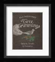 Chalkboard Christmas Signs III Framed Print