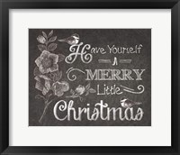 Chalkboard Christmas Sayings V Framed Print