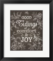 Chalkboard Christmas Sayings IV Framed Print