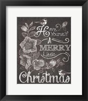 Chalkboard Christmas Sayings II Framed Print