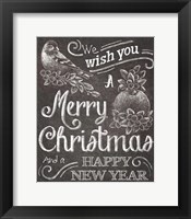 Chalkboard Christmas Sayings I Framed Print