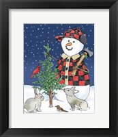 Lodge Snowmen IV Fine Art Print