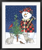 Lodge Snowmen IV Fine Art Print