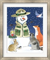 Lodge Snowmen III Fine Art Print
