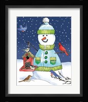 Lodge Snowmen II Framed Print
