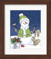 Lodge Snowmen I Fine Art Print