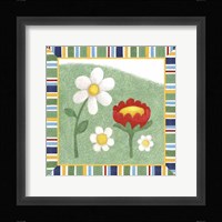 Americana Garden I With Border Framed Print
