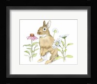 Wildflower Bunnies IV Crop Framed Print