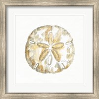 Golden Treasures VII on White Fine Art Print