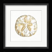 Golden Treasures VII on White Framed Print
