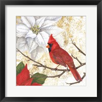 Winter Birds Cardinal Framed Print
