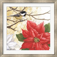 Winter Birds Chicadee Collage Fine Art Print