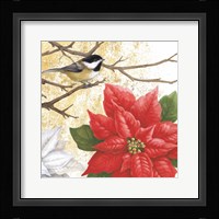 Winter Birds Chicadee Collage Framed Print
