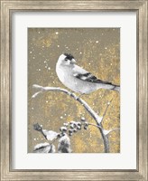 Winter Birds Goldfinch Neutral Fine Art Print