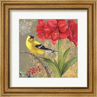 Winter Birds Goldfinch Collage Fine Art Print