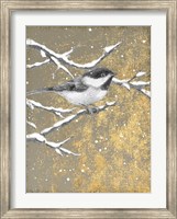 Winter Birds Chicadee Neutral Fine Art Print