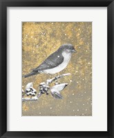 Winter Birds Bluebird Neutral Framed Print
