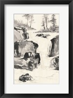 Sumi Waterfall II Framed Print