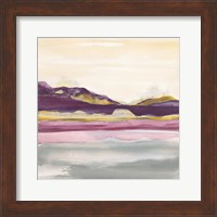 Purple Rock Dawn II Gold Fine Art Print