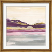 Purple Rock Dawn II Gold Fine Art Print