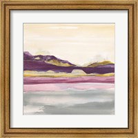 Purple Rock Dawn II Gold Fine Art Print