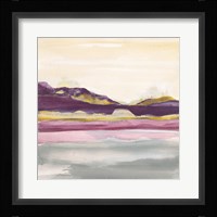 Purple Rock Dawn II Gold Framed Print